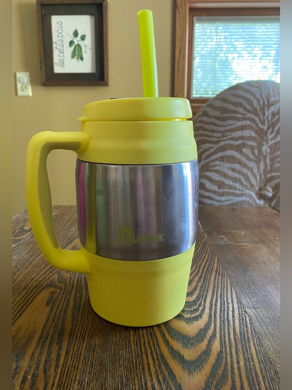 Bubba Yellow Stainless Travel Mug with Straw- 34 oz